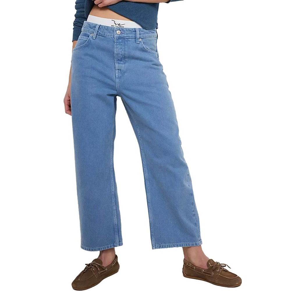 Free People Deep Trance Dropped Boyfriend Jeans Blue - Size 25 - Picture 8 of 10